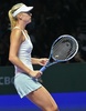 女子テニス、WTAツアー選手権（BNP Paribas WTA Championships - Singapore 2014）4日目。試合に臨むマリア・シャラポワ（Maria Sharapova、2014年10月23日撮影）。(c)AFP/ROSLAN RAHMAN
