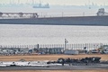 日本航空（JAL）の旅客機と衝突した海上保安庁の航空機。東京国際（羽田）空港で（2024年1月3日撮影）。(c)Richard A. Brooks / AFP