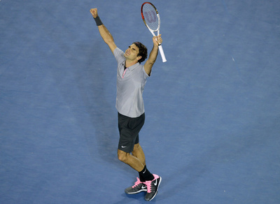 フェデラー、ツォンガとの激闘制し準決勝へ 全豪オープン