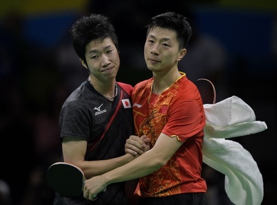 水谷、馬龍に敗れ決勝進出ならず サムソノフとの3位決定戦へ