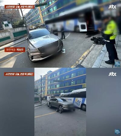 ソウルの真ん中で「大迷惑」駐車…道路中央に長時間放置「恥知らず」SUV