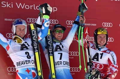 左手首骨折のリゲティが大回転を制す、アルペンスキーW杯