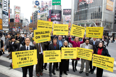 グリーンピース各国事務局長、鯨肉窃盗のメンバーの裁判に抗議