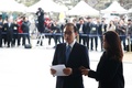 ソウル中央地裁に出頭した韓国の李明博元大統領（2018年3月14日撮影）。(c)AFP PHOTO / POOL / KIM HONG-JI