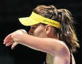 女子テニス、WTAツアー選手権（BNP Paribas WTA Championships - Singapore 2014）4日目。試合に臨むアニエスカ・ラドワンスカ（Agnieszka Radwanska、2014年10月23日撮影）。(c)AFP/ROSLAN RAHMAN