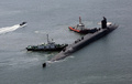 韓国・釜山港に入港した米原子力潜水艦「ミシガン」（2023年6月16日撮影）。(c)YONHAP / AFP