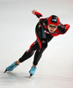 3000メートルに臨む田畑真紀。(c)AFP/JOHN MACDOUGALL