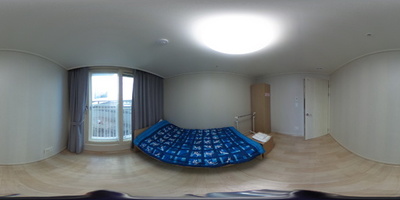 【360°パノラマ写真】平昌五輪、選手が滞在する部屋