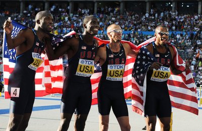 米国 男子4×400メートルリレーを制す、世界陸上ベルリン大会