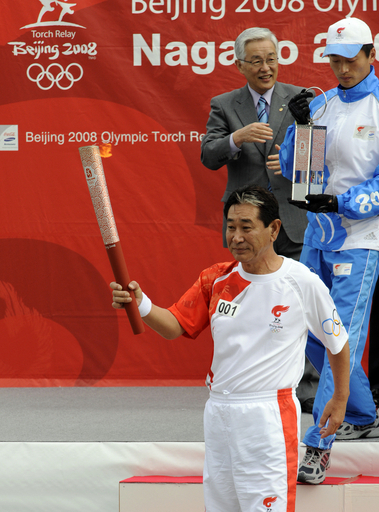 長野で聖火リレー