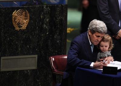 温暖化に歯止めを、175か国がパリ協定に署名 米中も