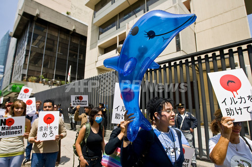 日本のイルカ漁に反対 世界各地でデモ 写真25枚 ファッション ニュースならmode Press Powered By Afpbb News