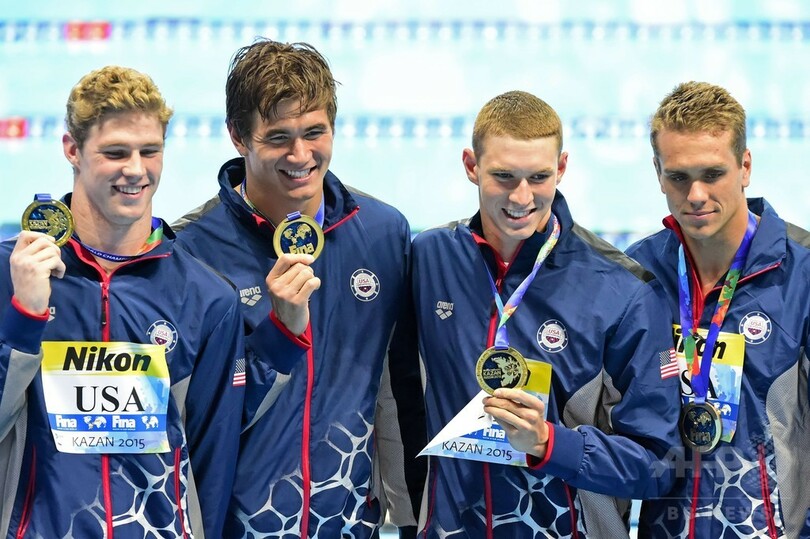 米国が男子4 100mメドレーリレーで金 第16回世界水泳 写真3枚 国際ニュース Afpbb News