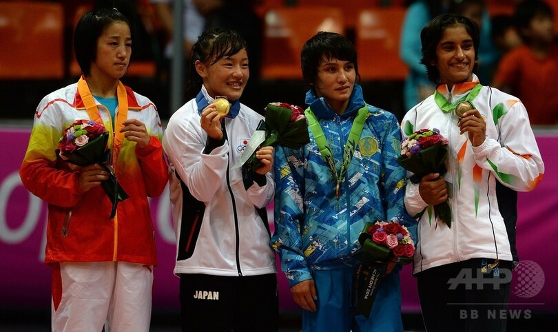 登坂が女子レスリング48キロ級で金、アジア大会