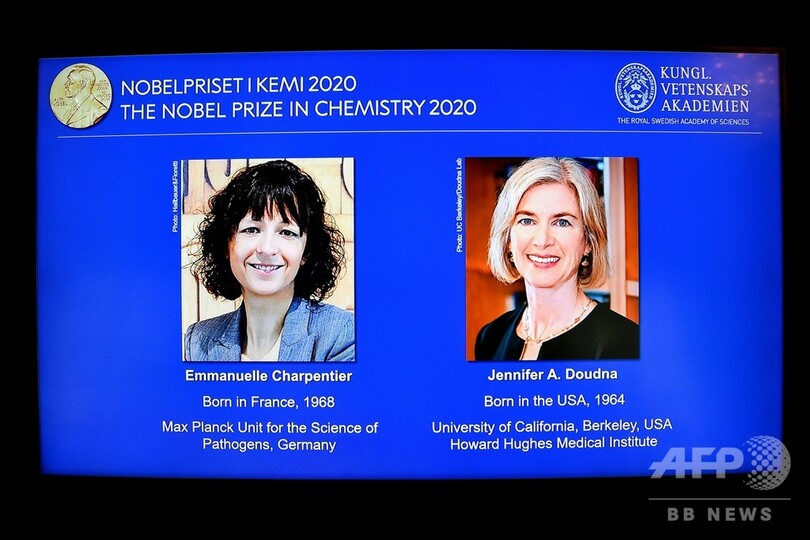 2020年ノーベル化学賞、仏米の女性研究者2氏に ゲノム編集技術研究