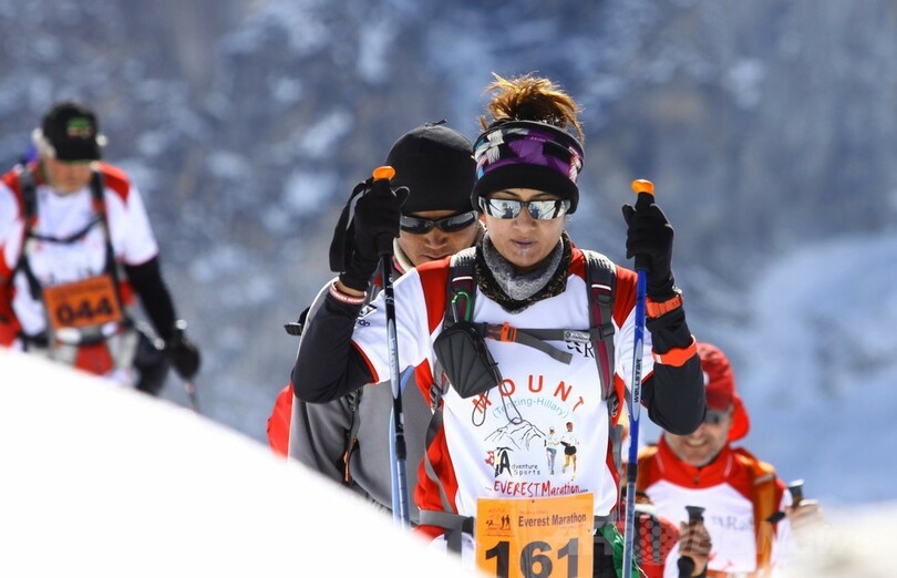 世界最高所エベレストマラソン、ネパール人男性が優勝