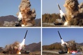 北朝鮮の朝鮮人民軍が実施した弾道ミサイル発射実験の様子。場所は非公開。朝鮮中央通信（KCNA）提供（2022年11月2～5日撮影、7日公開）。(c)AFP PHOTO/KCNA VIA KNS
