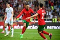 サッカー国際親善試合、ポルトガル対アイルランド。得点を挙げて喜ぶポルトガルのクリスティアーノ・ロナウド（中央、2024年6月11日撮影）。(c)MIGUEL RIOPA / AFP