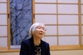 北海道根室市でインタビューに応じる、択捉島の元島民、長谷川ヨイさん（2018年10月11日撮影）。(c)Kazuhiro NOGI / AFP