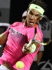 テニス、リオ・オープン男子シングルス準決勝。リターンを狙うラファエル・ナダル（2015年2月21日撮影）。(c)AFP/VANDERLEI ALMEIDA