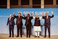 BRICS首脳会議（サミット）に出席した首脳。南アフリカ・ヨハネスブルクで（2023年8月23日撮影）。(c)GIANLUIGI GUERCIA / POOL / AFP