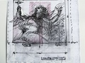 仏画家ギュスターブ・クールベの作品「世界の起源」を基にしたドローイング（2013年2月7日撮影、資料写真）。(c)AFP PHOTO / PATRICK KOVARIK