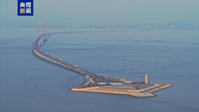 中国南東部の大湾区 深中通路の西人工島が観光客に一般公開