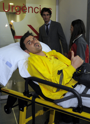 ビジャが左すねを骨折、最大5か月間の戦線離脱