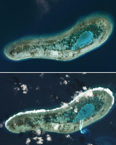 ベトナム、南沙諸島の岩礁でしゅんせつ作業開始 衛星画像で判明