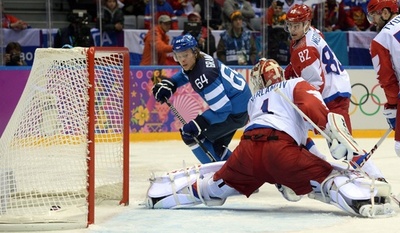 アイスホッケー男子でロシアが準々決勝敗退、ソチ五輪