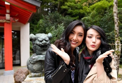 ミス・インターナショナル代表、箱根を訪問