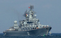 ロシアのミサイル巡洋艦「モスクワ」（2013年8月29日撮影、資料写真）。(c)Vasiliy BATANOV / AFP
