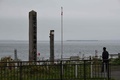 北海道根室市の納沙布岬を訪れた観光客（2018年10月11日撮影）。(c)Kazuhiro NOGI / AFP