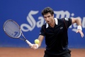 男子テニス、バルセロナ・オープン、シングルス決勝。リターンを狙うパブロ・アンドゥハル（2015年4月26日撮影）。(c)AFP/JOSEP LAGO