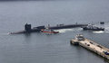 韓国・釜山港に入港した米原子力潜水艦「ミシガン」（2023年6月16日撮影）。(c)YONHAP / AFP