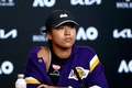 全豪オープンテニス、女子シングルス準決勝後の記者会見に臨む大坂なおみ（2021年2月18日撮影）。(c)AFP PHOTO /ROB PREZIOSO/ TENNIS AUSTRALIA