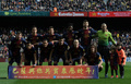 12-13スペイン1部リーグは10日、第23節の試合が各地で行われ、FC バルセロナ（FC Barcelona）が6-1でヘタフェ（Getafe CF）に大勝した。

試合前の写真撮影に臨むFCバルセロナの選手（2013年2月10日撮影）。(c)AFP/LLUIS GENE