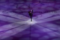 平昌冬季五輪、フィギュアスケートのエキシビションに臨むエフゲニア・メドベデワ（2018年2月25日撮影）。(c)AFP/ARIS MESSINIS