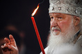 ロシア・モスクワで礼拝に臨む、ロシア正教会のキリル総主教（2022年4月23日撮影、資料写真）。(c)Alexander NEMENOV / AFP