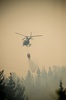 チリのジコで、山火事の消火活動を行うヘリコプター（2017年1月26日撮影）。(c)AFP/MARTIN BERNETTI