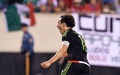 北中米カリブ海サッカー連盟ゴールドカップ準々決勝、メキシコ対コスタリカ。PKを決めて喜ぶメキシコのアンドレス・グアルダード（2015年7月19日撮影）。(c)AFP/JEWEL SAMAD