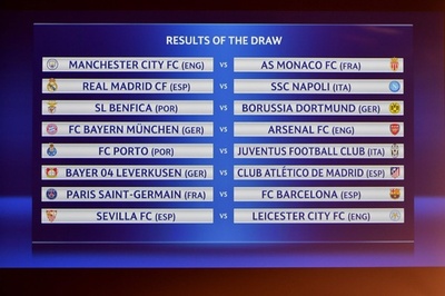 アーセナルはまたもバイエルンと、欧州CL決勝T1回戦の組み合わせが決定