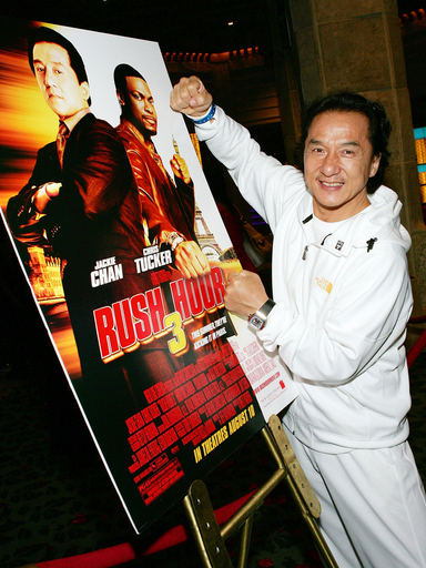 映画『ラッシュアワー3』のプレスイベントにジャッキー・チェンらが登場