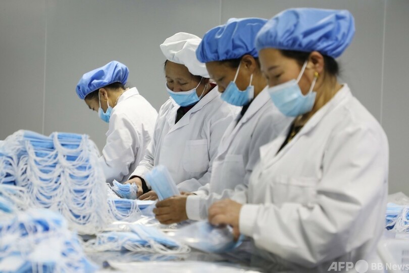 中国、昨年のマスク輸出2200億枚超 「コロナとの闘いに多大な貢献」