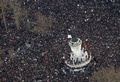 仏パリ（Paris）のレピュブリック広場（Place de La Republique）で行われた反テロ集会（2015年1月11日撮影）。(c)AFP/KENZO TRIBOUILLARD