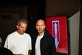 サッカー、USオープンカップ決勝、インテル・マイアミ対ヒューストン・ダイナモFC。観戦に訪れた元フランス代表のジネディーヌ・ジダン氏（右、2023年9月27日撮影）。(c)CHANDAN KHANNA / AFP