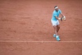 テニス、ノルデア・オープン、男子シングルス1回戦。サーブを打つラファエル・ナダル（2024年7月16日撮影）。(c)Adam IHSE / TT News Agency / AFP