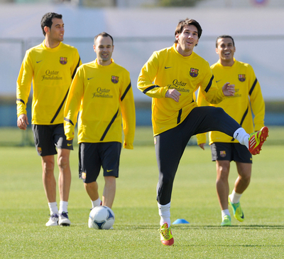 FCバルセロナがクラブW杯初戦に向けて練習