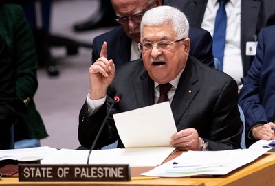 パレスチナ議長、トランプ氏の中東和平案の拒否呼び掛け 国連安保理