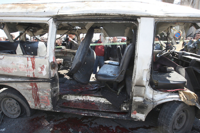 シリア首都の連続爆発、27人死亡